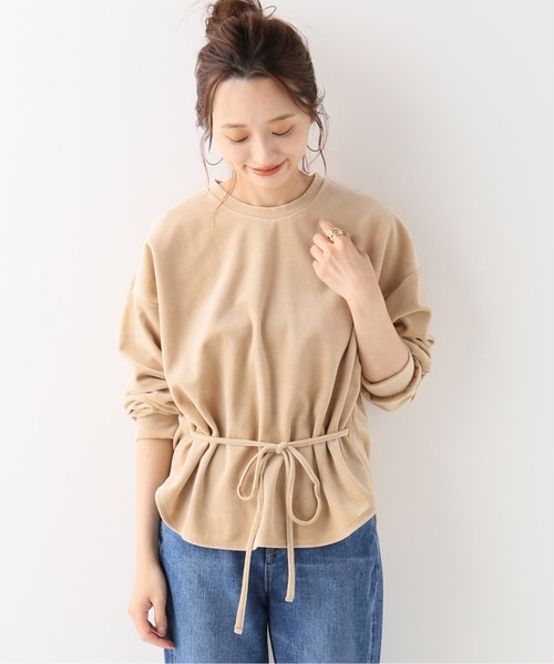 JOINT WORKS(ジョイントワークス)の「ドヅメベロアドロスト プルオーバー(Tシャツ/カットソー・レディース・チャコールグレー/ベージュ・FREE)」の2枚目の写真