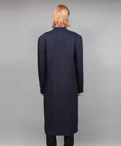 ato（アトウ）の「COLLARLESS COAT（チェスターコート・メンズ・ネイビー/ブラック・44/46/48）」の9枚目の写真