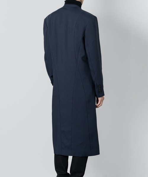 ato（アトウ）の「COLLARLESS COAT（チェスターコート・メンズ・ネイビー/ブラック・44/46/48）」の13枚目の写真