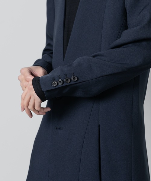 ato（アトウ）の「COLLARLESS COAT（チェスターコート・メンズ・ネイビー/ブラック・44/46/48）」の15枚目の写真