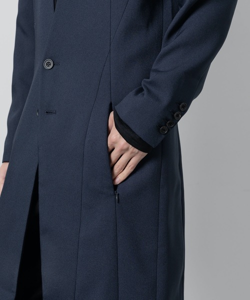ato（アトウ）の「COLLARLESS COAT（チェスターコート・メンズ・ネイビー/ブラック・44/46/48）」の16枚目の写真