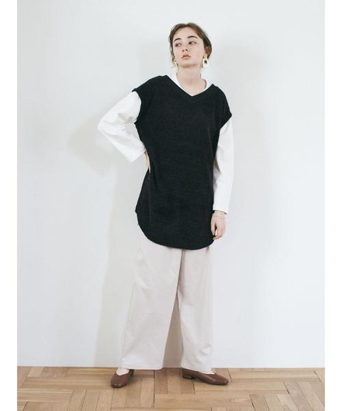 earth music&ecology（アースミュージックアンドエコロジー）の「ラクラクワイドパンツ ＊（その他パンツ・レディース・ブラック/ベージュ/その他9/その他12/ブラック系その他3/ベージュ系その他4・M/L）」の21枚目の写真