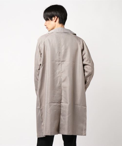 STYLEBLOCK（スタイルブロック）の「チェック柄ビッグシルエットステンカラーコート（ステンカラーコート・メンズ・ホワイト/ベージュ/ブラウン系その他/ブラウン系その他2・LL/M/L）」の6枚目の写真