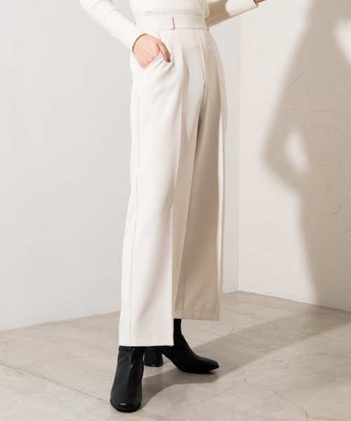 WEGO（ウィゴー）の「WEGO/カラーセンタープレスパンツ（スラックス・レディース・ブラック/グリーン/レッド/グリーン系その他/ブラウン/ナチュラル/サックスブルー/ライトピンク・MEDIUM/SMALL）」の13枚目の写真