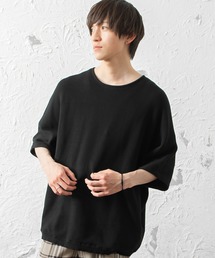 サマーニット 夏服 半袖/5分袖 クルーネック ドルマンスリーブ セーター