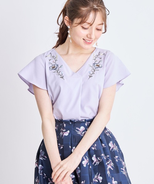 フラワー刺繍入りブラウス シャツ ブラウス Tocco Closet トッコ クローゼット のファッション通販 Zozotown