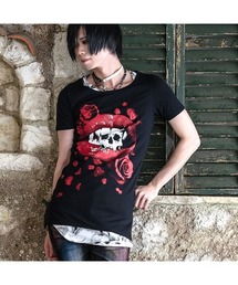 CIVARIZE スカルプリント アシンメトリー カットソー 白 44 シヴァーライズ CIVARIZE Tシャツ カットソー 長袖 スカル 44 白