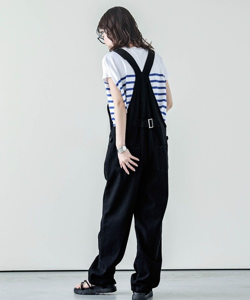 SUGAR BISKET（シュガービスケット）の「デニムサロペット（サロペット/オーバーオール・レディース・ホワイト/ライトブルー/ブラック/ブラウン/オリーブ/オレンジ/ダークブルー・M/L/XL）」の10枚目の写真