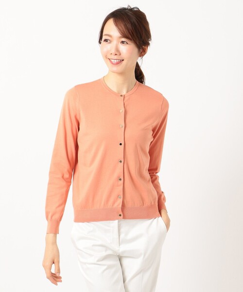 J.PRESS(ジェイプレス)の「【洗える】KNIT BASIC SSクルーネック カーディガン(カーディガン/ボレロ・レディース・ホワイト系1/ライトグレー系/ネイビー系/サックスブルー系・MEDIUM/LARGE)」の16枚目の写真