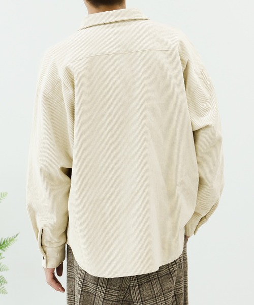 PairPair(ペアペア)の「コーデュロイCPOジャケット(セットアップ/ユニセックス)(ブルゾン・レディース・アイボリー/モカ・FREE)」の11枚目の写真