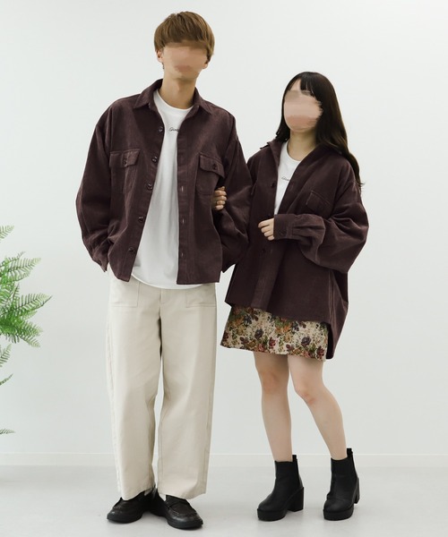 PairPair(ペアペア)の「コーデュロイCPOジャケット(セットアップ/ユニセックス)(ブルゾン・レディース・アイボリー/モカ・FREE)」の17枚目の写真