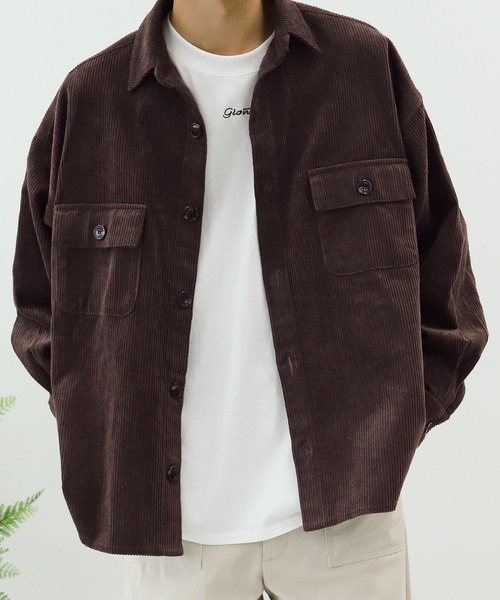 PairPair(ペアペア)の「コーデュロイCPOジャケット(セットアップ/ユニセックス)(ブルゾン・レディース・アイボリー/モカ・FREE)」の18枚目の写真