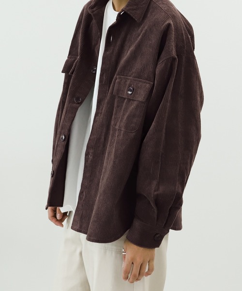 PairPair(ペアペア)の「コーデュロイCPOジャケット(セットアップ/ユニセックス)(ブルゾン・レディース・アイボリー/モカ・FREE)」の19枚目の写真