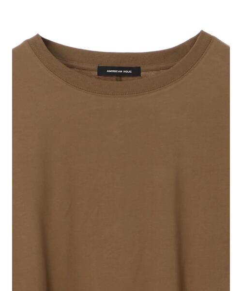 AMERICAN HOLIC（アメリカンホリック）の「ロングスリーブ裾ラウンドカットプルオーバー　＊●（Tシャツ/カットソー・レディース・ブラック/グレー/キャメル/アイボリー・FREE）」の17枚目の写真