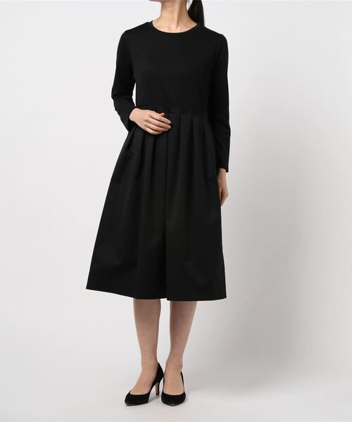 新品即納 タックウエスト異素材ワンピース ワンピース Virca ヴィルカ のファッション Brille Luxe セール ワンピース