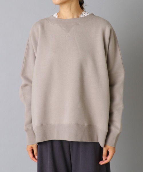 PUAL CE CIN(ピュアルセシン)の「裏起毛プルオーバー(Tシャツ/カットソー・レディース・グレイッシュベージュ/ブラック/チャコール/ダークブラウン/モカ・FREE)」の13枚目の写真