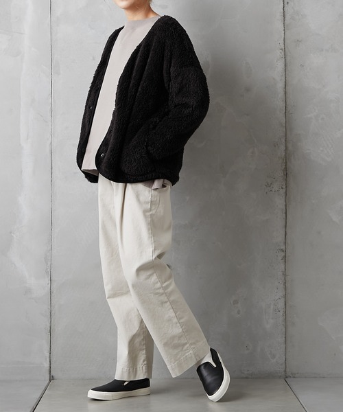 PUAL CE CIN(ピュアルセシン)の「裏起毛プルオーバー(Tシャツ/カットソー・レディース・グレイッシュベージュ/ブラック/チャコール/ダークブラウン/モカ・FREE)」の11枚目の写真