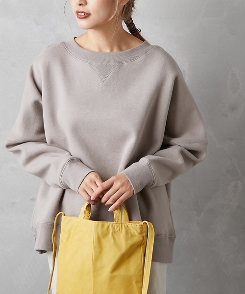 PUAL CE CIN(ピュアルセシン)の「裏起毛プルオーバー(Tシャツ/カットソー・レディース・グレイッシュベージュ/ブラック/チャコール/ダークブラウン/モカ・FREE)」の14枚目の写真
