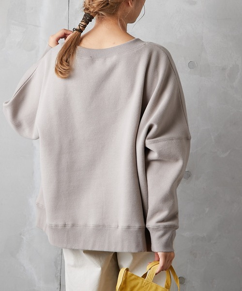 PUAL CE CIN(ピュアルセシン)の「裏起毛プルオーバー(Tシャツ/カットソー・レディース・グレイッシュベージュ/ブラック/チャコール/ダークブラウン/モカ・FREE)」の12枚目の写真