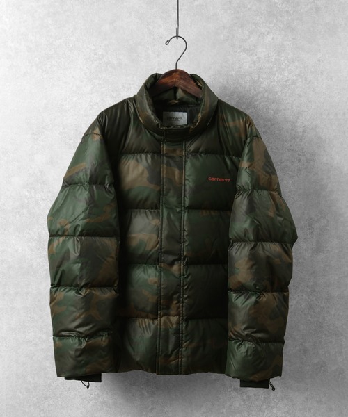 セール Carhartt カーハート Deming Jk ダウン ジャケット スタンドカラー ワンポイント カモフラージュ 迷彩 ダウンジャケット コート Carhartt Wip カーハートダブリューアイピー のファッション通販 Zozotown