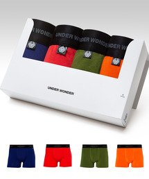 UNDER WONDER（アンダーワンダー）の「ギフトボクサーパンツ メンズ 4枚セット/UNDER WONDER ギフト プレゼント（ボクサーパンツ）」