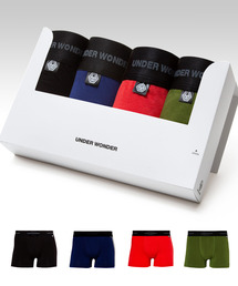 UNDER WONDER（アンダーワンダー）の「ギフトボクサーパンツ メンズ 4枚セット/UNDER WONDER ギフト バレンタイン（ボクサーパンツ）」