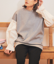 Rouge vif Anna | 【WEB＆一部店舗限定】ドッキングボリュームスリーブプルオーバー(スウェット)
