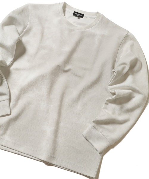 MEN'S BIGI(メンズビギ)の「サーフタイダイニット(Tシャツ/カットソー・メンズ・ライトグレー/サックスブルー/ベージュ・02/01/03)」の2枚目の写真