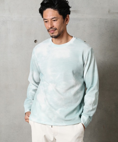 MEN'S BIGI(メンズビギ)の「サーフタイダイニット(Tシャツ/カットソー・メンズ・ライトグレー/サックスブルー/ベージュ・02/01/03)」の8枚目の写真
