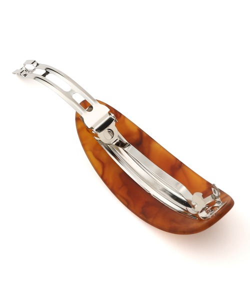 ROPE' PICNIC（ロペピクニック）の「マーブルカーブヘアバレッタ（バレッタ/ヘアクリップ・レディース・ブラウン系その他2/グレー/キナリ・FREE）」の6枚目の写真