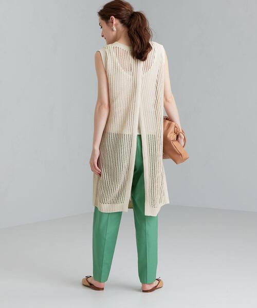 green label relaxing（グリーンレーベルリラクシング）の「FM  メッシュ バック スリット ワンピース（ワンピース・レディース・ブラウン/ナチュラル・FREE）」の17枚目の写真