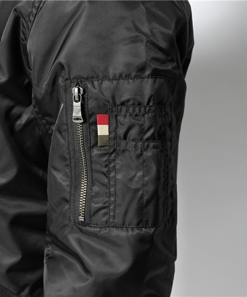 GIORDANO（ジョルダーノ）の「[GIORDANO]ナイロン中綿MA-1ジャケット（ミリタリージャケット・メンズ・ブラック/ネイビー/アーミー・SMALL/MEDIUM/LARGE/X-LARGE）」の11枚目の写真