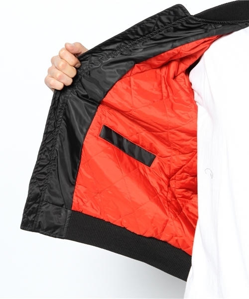 GIORDANO（ジョルダーノ）の「[GIORDANO]ナイロン中綿MA-1ジャケット（ミリタリージャケット・メンズ・ブラック/ネイビー/アーミー・SMALL/MEDIUM/LARGE/X-LARGE）」の13枚目の写真