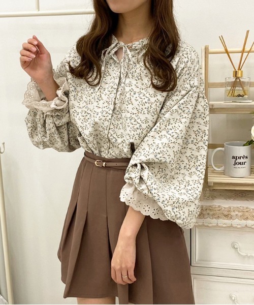 apres jour(アプレジュール)の「花柄袖ボリュームブラウス【ZOZOTOWN限定アイテム】(シャツ/ブラウス・レディース・アイボリー/ミント/モカ/ダークブルー・フリー/X-LARGE)」の20枚目の写真