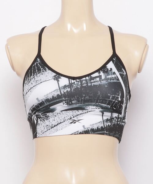 Reebok（リーボック）の「ワークアウトレディ プリンテッド スポーツブラ / Workout Ready Printed Sports Bra（スポーツブラ・レディース・ブラック/ライトブラウン/パープル系その他・SMALL/MEDIUM/LARGE/X-LARGE/X-SMALL/XX-LARGE）」の7枚目の写真