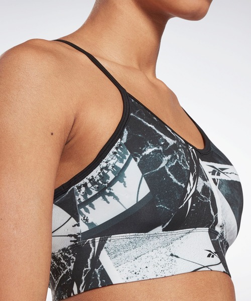 Reebok（リーボック）の「ワークアウトレディ プリンテッド スポーツブラ / Workout Ready Printed Sports Bra（スポーツブラ・レディース・ブラック/ライトブラウン/パープル系その他・SMALL/MEDIUM/LARGE/X-LARGE/X-SMALL/XX-LARGE）」の5枚目の写真