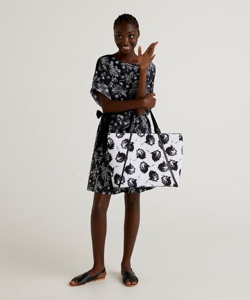 セール ベルト付き膝丈総柄ワンピース ワンピース Benetton United Colors Of Benetton ベネトン ユナイテッドカラーズオブベネトン のファッション通販 Zozotown