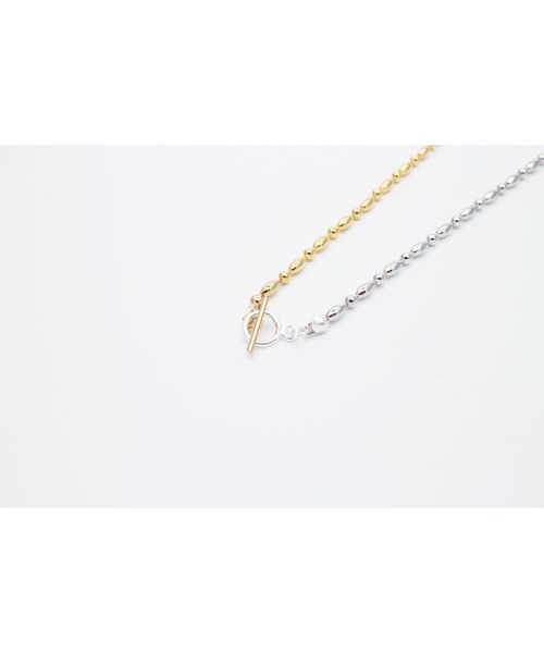 Lemme.（レム）の「【Lemme.21AW先行予約】Ice grain Necklace/ネックレス（ネックレス・レディース・シルバー×ゴールド・FREE）」の4枚目の写真