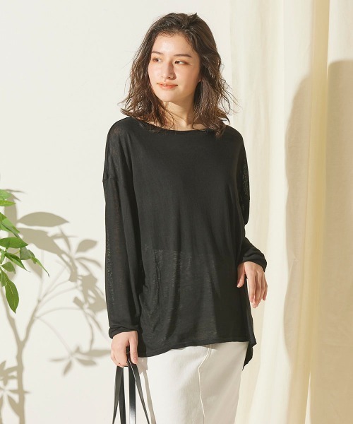 LIPSTAR（リップスター）の「【セット商品】シアープルオーバー＆キャミソール（Tシャツ/カットソー・レディース・オフホワイト/ブラック/ブルー・M）」の19枚目の写真