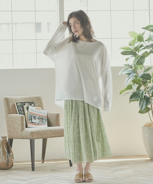 LIPSTAR（リップスター）の「【セット商品】シアープルオーバー＆キャミソール（Tシャツ/カットソー・レディース・オフホワイト/ブラック/ブルー・M）」の15枚目の写真