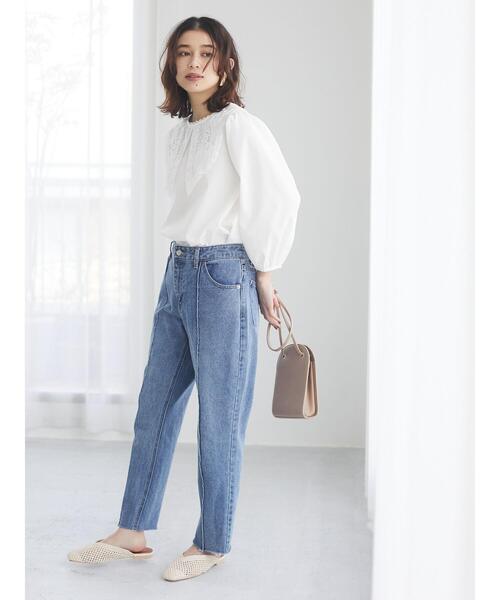 ELENCARE DUE(エレンカーレデュエ)の「・ELENCARE DUE 刺繍レースカラーブラウス*(シャツ/ブラウス・レディース・ブラック/オフホワイト/ピンクベージュ・FREE)」の8枚目の写真