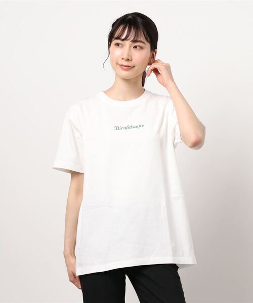 SPINNS（スピンズ）の「アソートロゴバックプリントTシャツ（Tシャツ/カットソー・レディース・ホワイト×レッド/ホワイト×グリーン/ホワイト×ブルー/ホワイト×ブラック/ホワイト系その他・ONESIZE）」の15枚目の写真