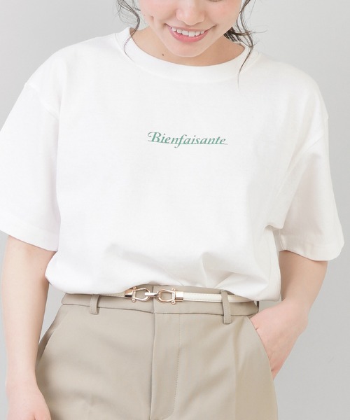 SPINNS（スピンズ）の「アソートロゴバックプリントTシャツ（Tシャツ/カットソー・レディース・ホワイト×レッド/ホワイト×グリーン/ホワイト×ブルー/ホワイト×ブラック/ホワイト系その他・ONESIZE）」の17枚目の写真