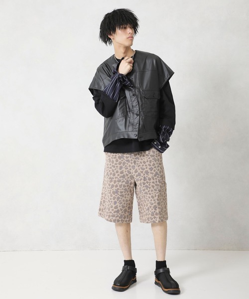 no.(ナンバー)の「【no.】2ND ECO-LEATHER VEST(ベスト・メンズ・ベージュ/ブラック・1)」の3枚目の写真