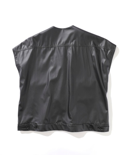 no.(ナンバー)の「【no.】2ND ECO-LEATHER VEST(ベスト・メンズ・ベージュ/ブラック・1)」の5枚目の写真