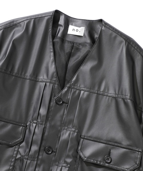 no.(ナンバー)の「【no.】2ND ECO-LEATHER VEST(ベスト・メンズ・ベージュ/ブラック・1)」の8枚目の写真