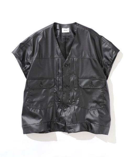 no.(ナンバー)の「【no.】2ND ECO-LEATHER VEST(ベスト・メンズ・ベージュ/ブラック・1)」の6枚目の写真