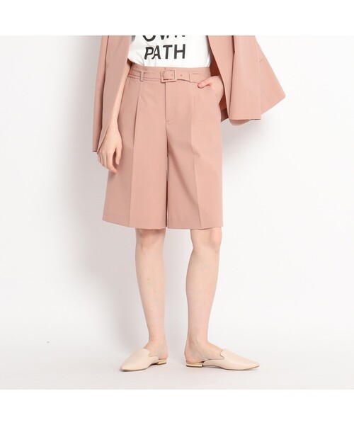 THE SHOP TK （ザ ショップ ティーケー ）の「◆【VERY6月号掲載】CARREMAN 美for ハーフパンツ（スーツパンツ・レディース・ベージュ/ベビーピンク・12/13/14）」の12枚目の写真