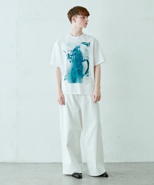 LAD MUSICIAN（ラッドミュージシャン）の「【LAD MUSICIAN×Lui's/ラッド ミュージシャン×ルイス】 花瓶柄ビッグシルエットTシャツ（Tシャツ/カットソー・メンズ・ホワイト/ブラック/ブルー・44/46/42）」の20枚目の写真