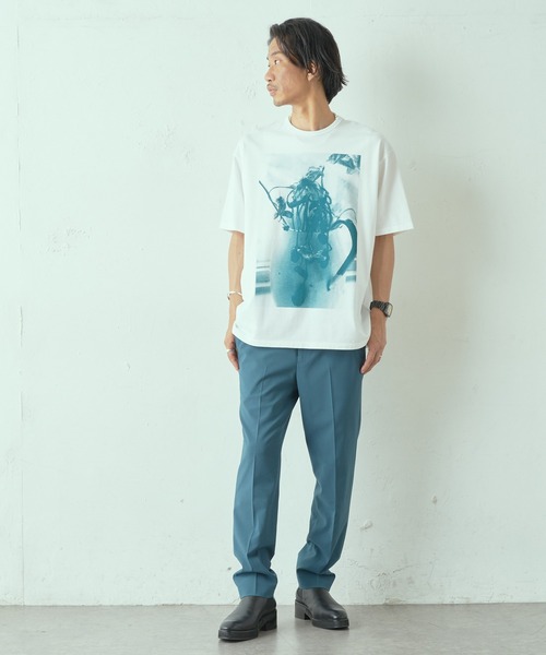 LAD MUSICIAN（ラッドミュージシャン）の「【LAD MUSICIAN×Lui's/ラッド ミュージシャン×ルイス】 花瓶柄ビッグシルエットTシャツ（Tシャツ/カットソー・メンズ・ホワイト/ブラック/ブルー・44/46/42）」の21枚目の写真